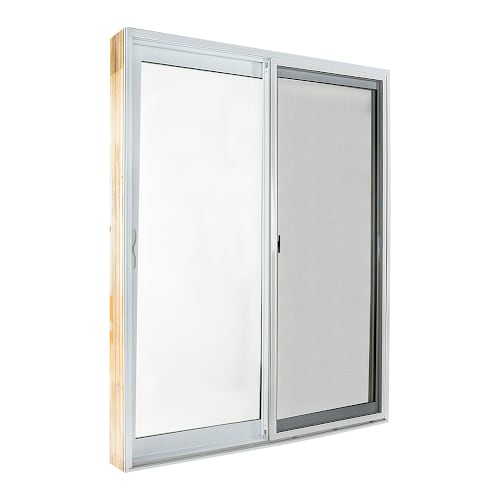 Porte patio énergétique double ouverture 6 pi blanc