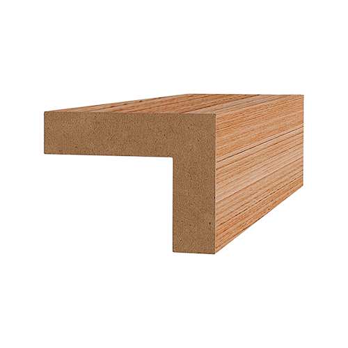Coin extérieur en fibre de bois 3/4 po x 1 po x 110 po chêne