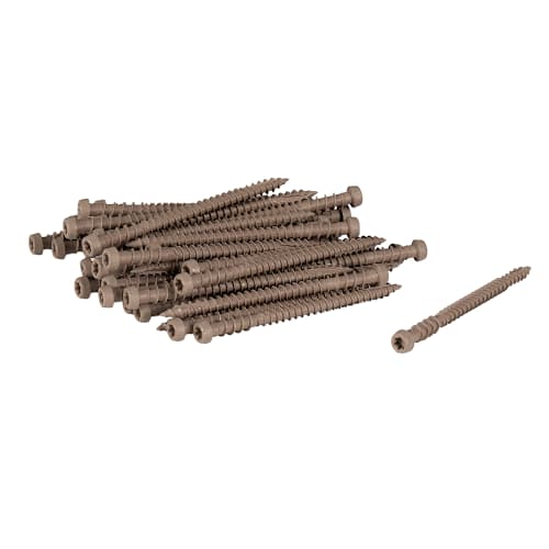 Vis pour plancher composite Cap-Tor Trex 2 3/4 po Brun rosé #65 Pqt/100