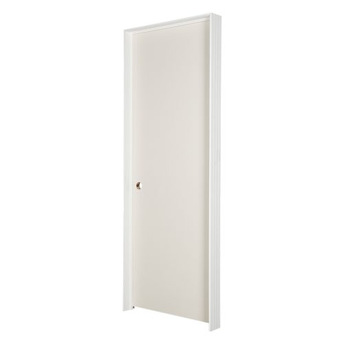 Porte prémontée panneau rigide 30 po gauche bâti 3 9/16 po