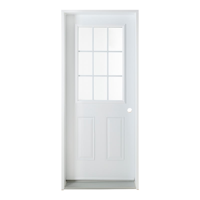 Porte d'entrée en acier B06 gauche 34 po blanc