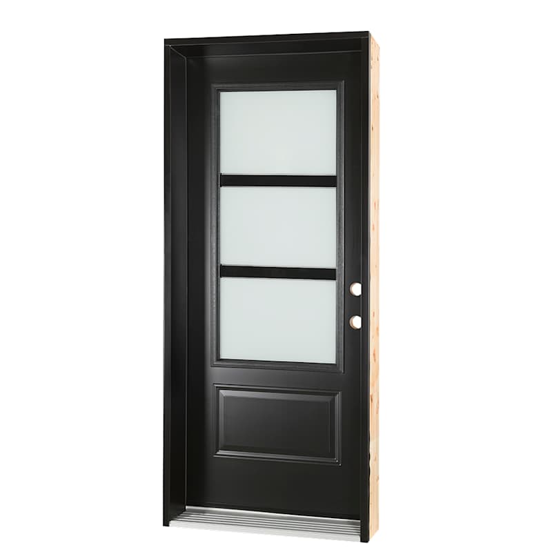 Porte d'entrée en acier Acacia gauche 34 po