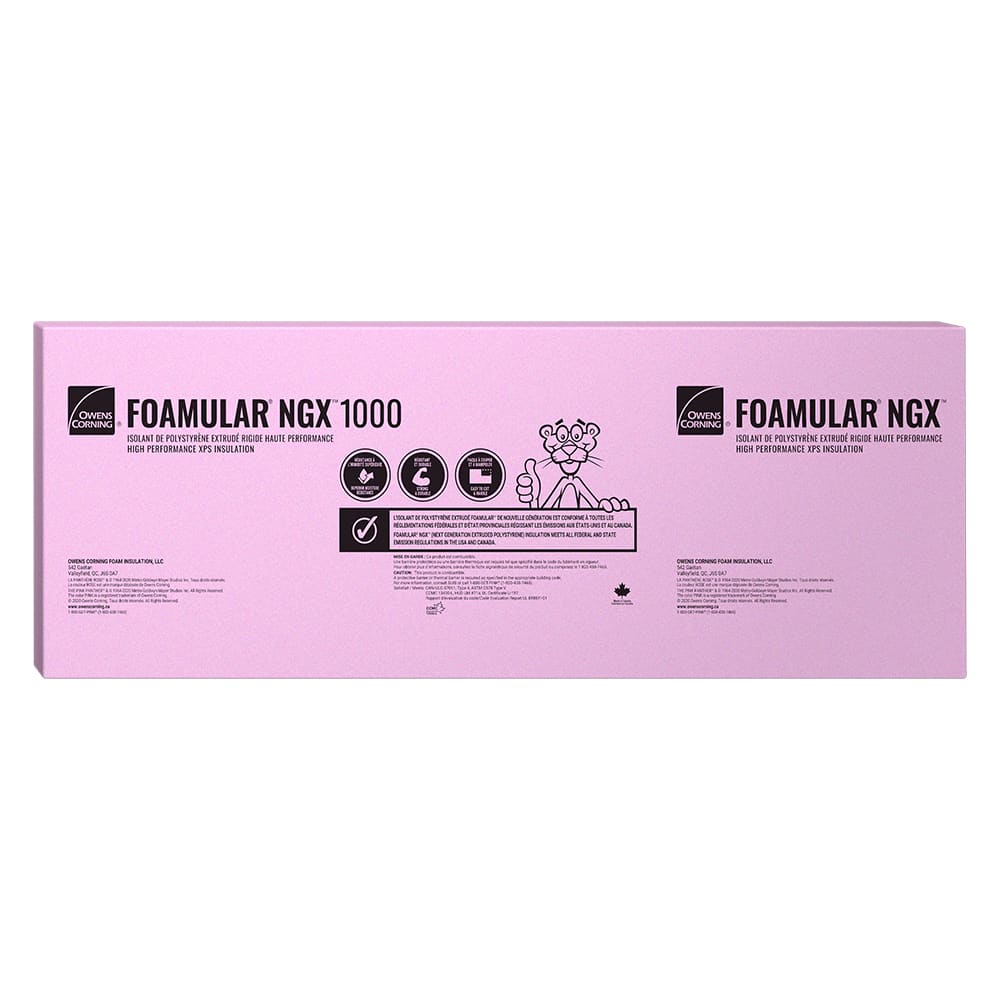 Panneau isolant Foamular NGX F-1000, 2&nbsp;po&nbsp;x&nbsp;2&nbsp;pi&nbsp;x&nbsp;8&nbsp;pi OWENS CORNING