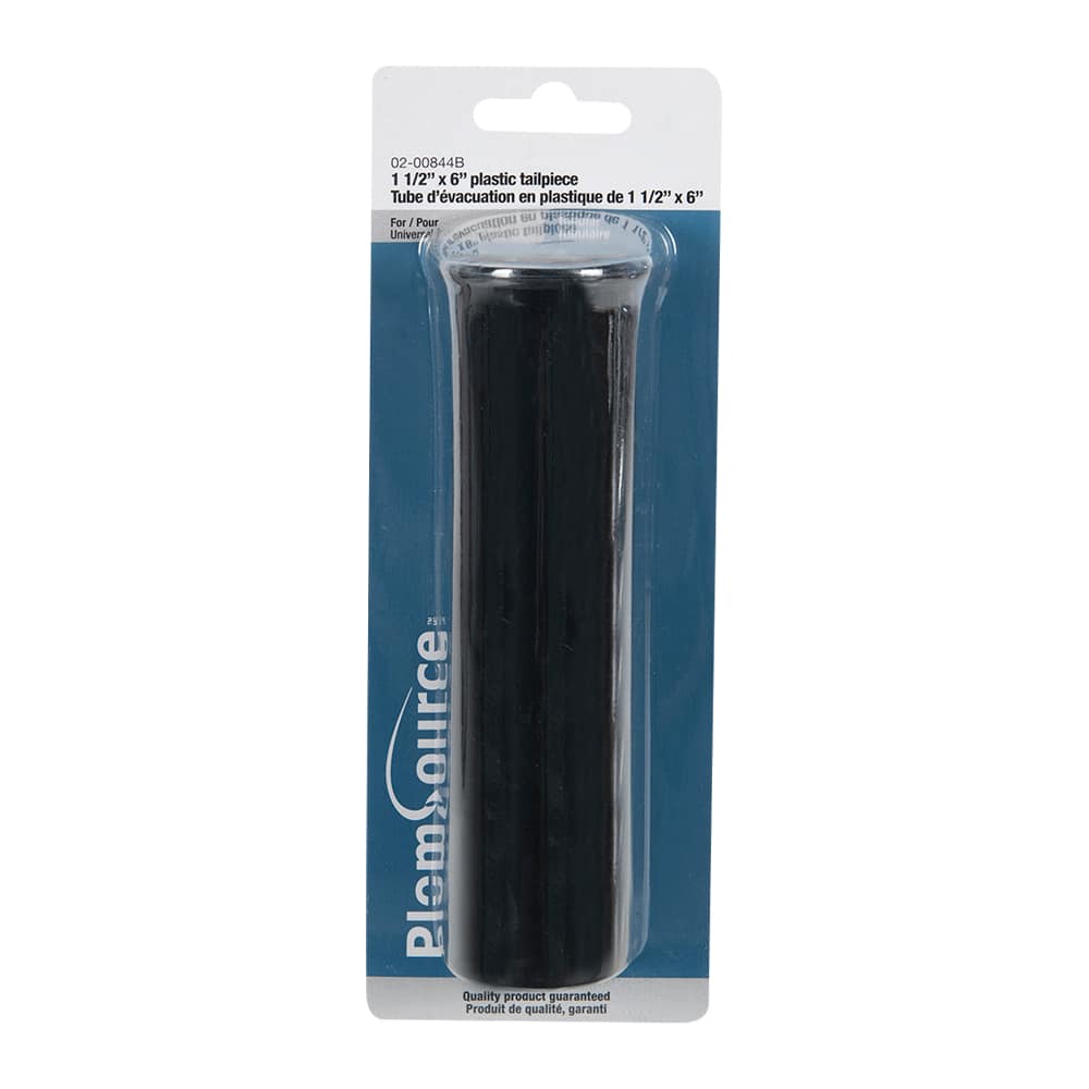 Sink Drain Tube 1&nbsp;1/2&nbsp;in&nbsp;x&nbsp;6&nbsp;in Black