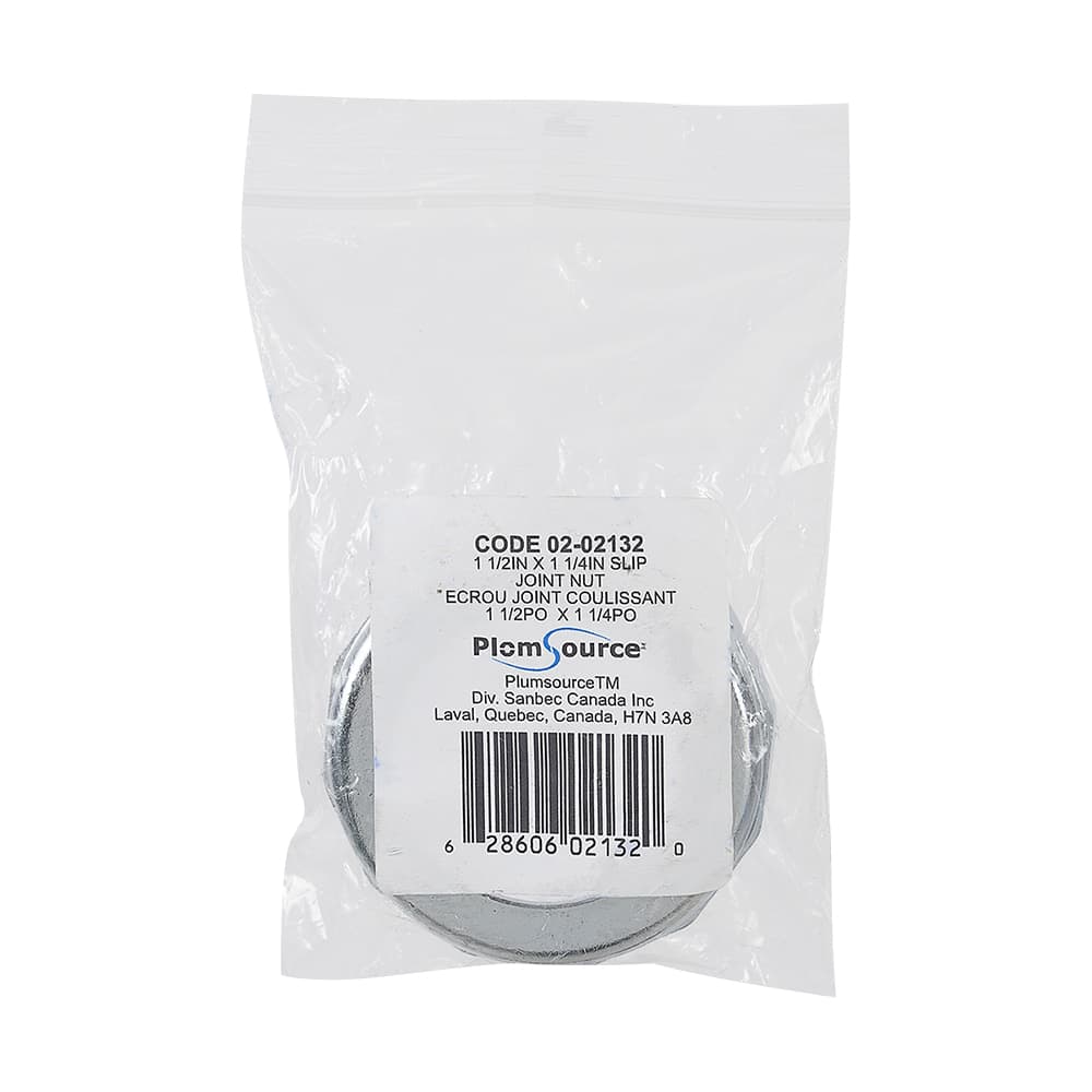 Écrou de joint coulissant en zinc 1&nbsp;1/2&nbsp;po&nbsp;x&nbsp;1&nbsp;1/4&nbsp;po