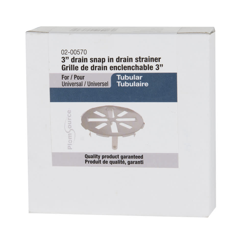 Grille de drain de plancher chrome 3 po