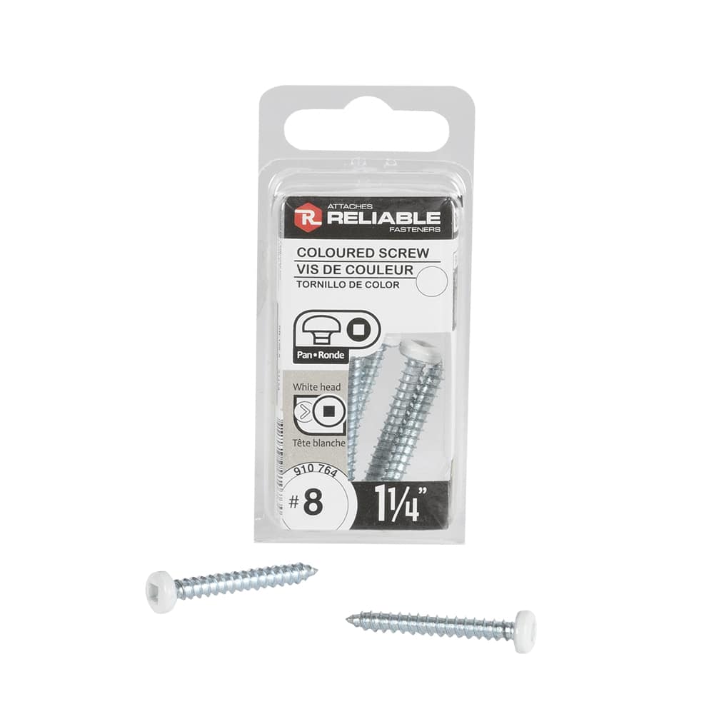 Vis à métal 1 1/4 po n° 8 tête Pan Pqt/12