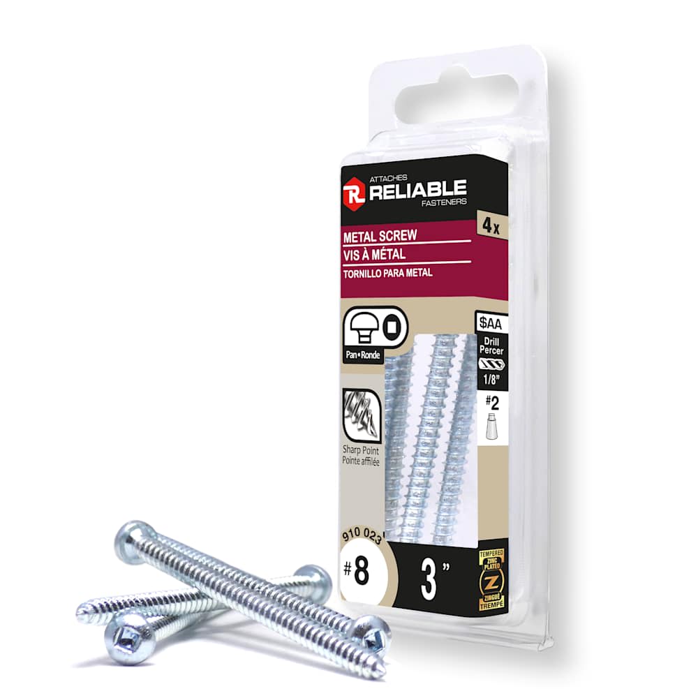 Vis à métal 3 po n° 8 T.R. Pqt/4