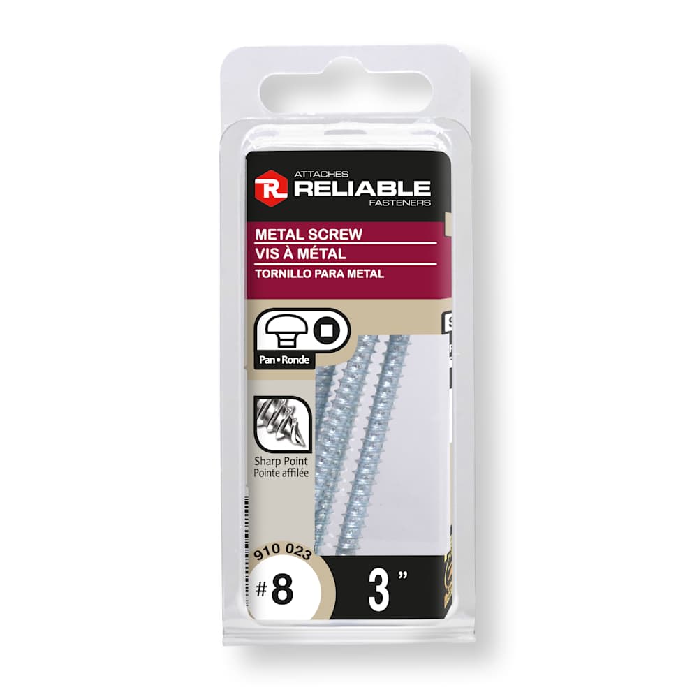 Metal Screws 3 in. n° 8 Pkg/4