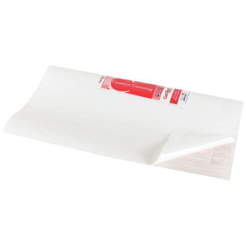 Revêtement autocollant pour armoires blanc 18 po x 9 pi