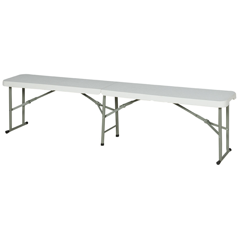 Banc pliable blanc 70 7/8 po