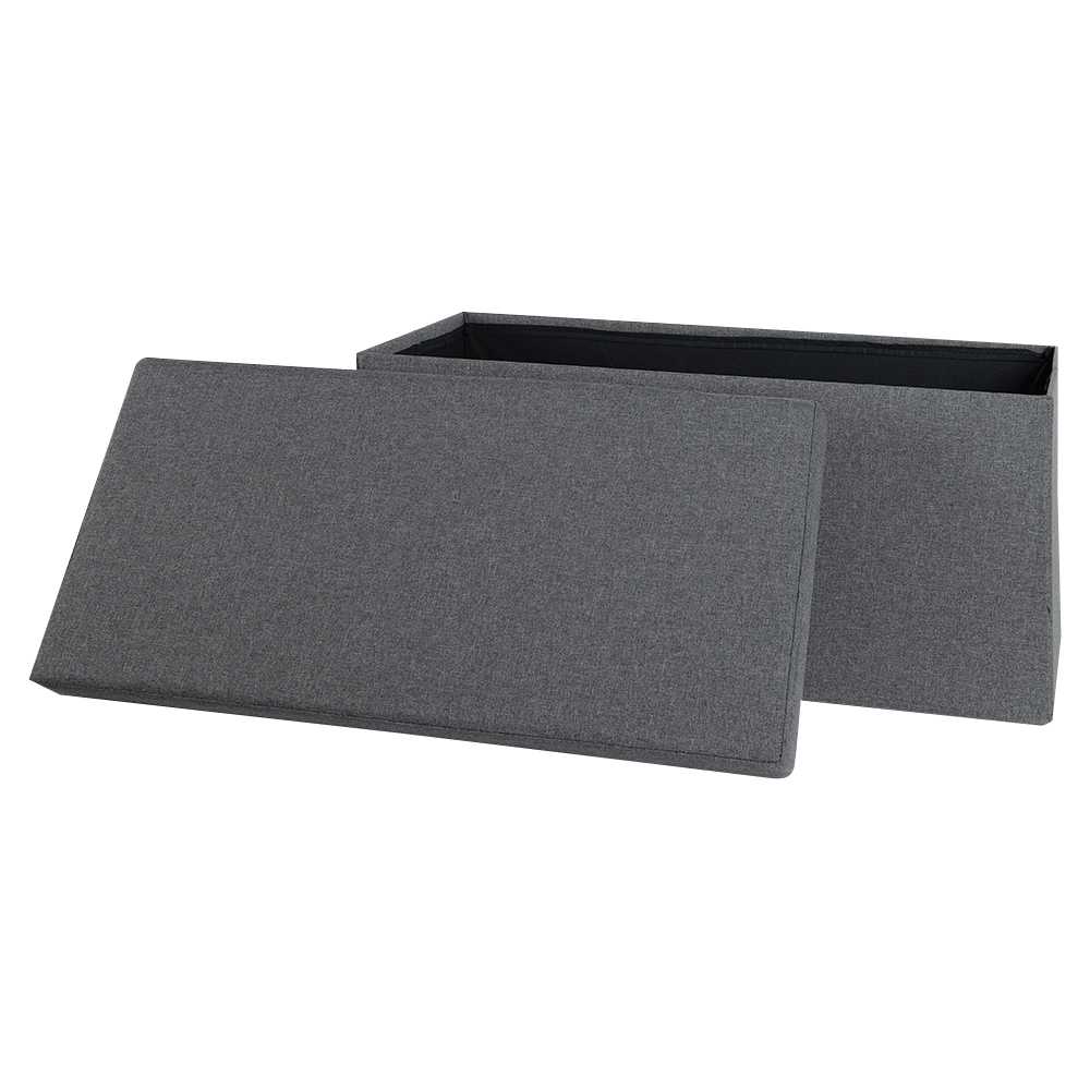Pouf de rangement pliable gris 29 7/8&nbsp;po ASTELLA