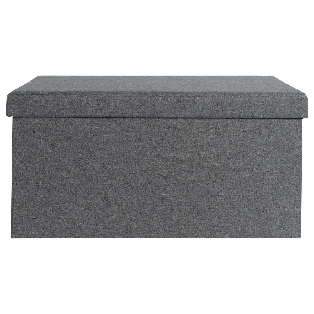 Pouf de rangement pliable gris 29 7/8&nbsp;po ASTELLA