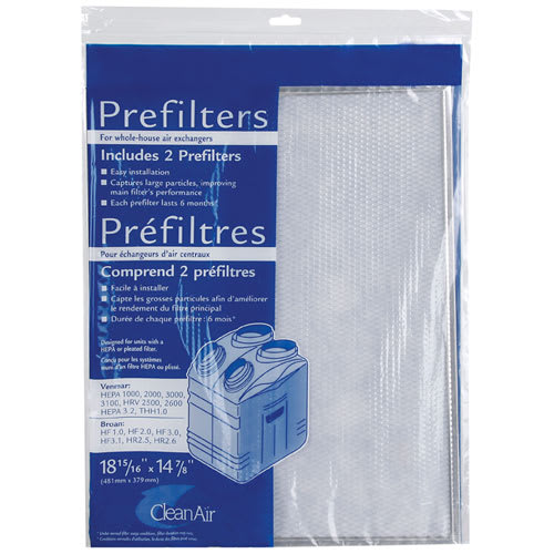 Pré-filtres pour échangeur d'air Pqt/2