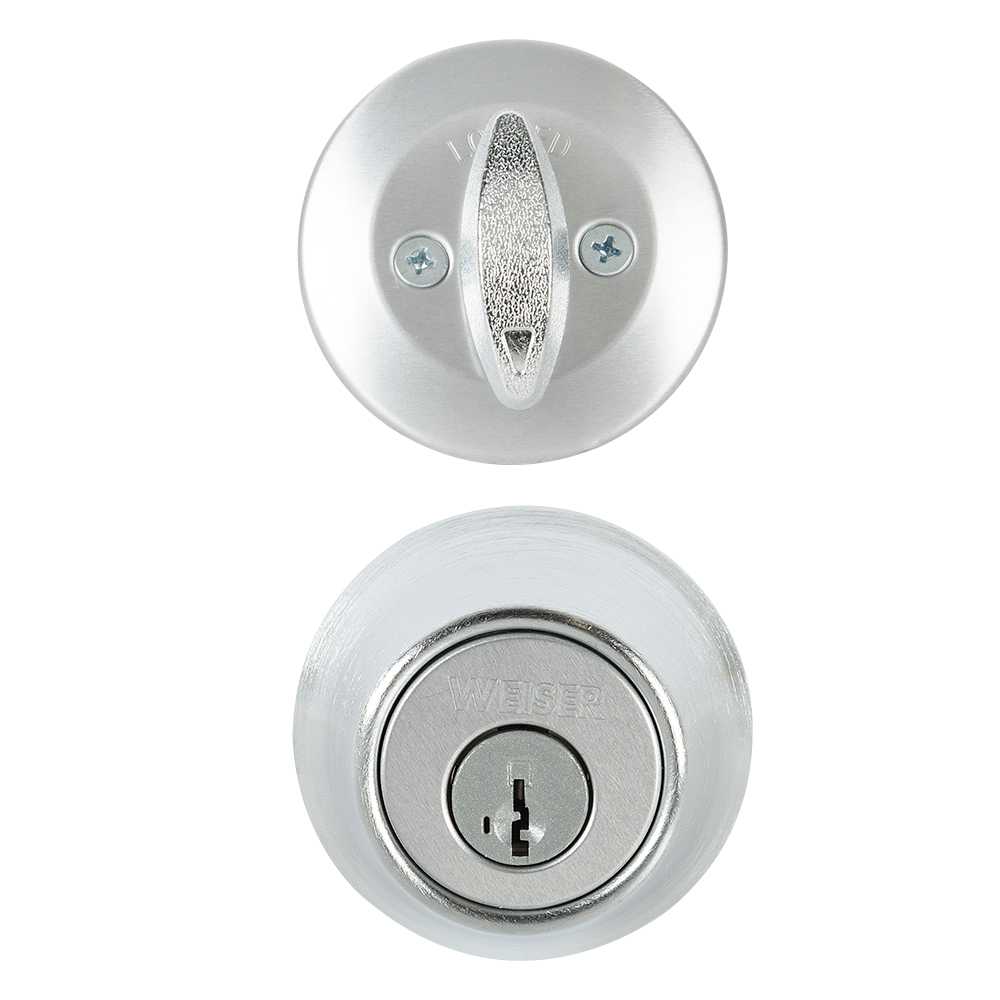 Serrure à pêne dormant simple Élément chrome satiné