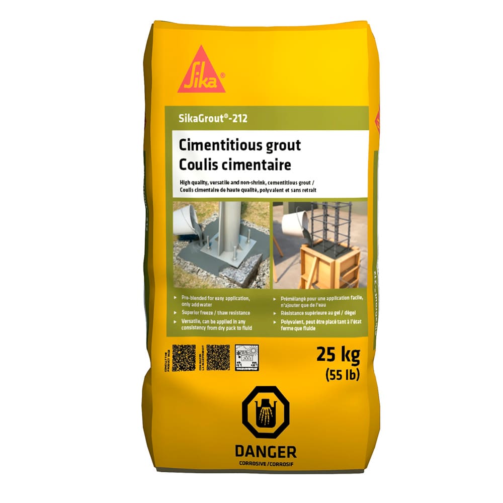 Ciment pré-mélangé SikaGrout&nbsp;212, 25&nbsp;kg
