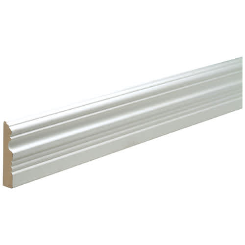 Chambranle colonial en fibre de bois 3/4 po x 3 1/2 po x 8 pi