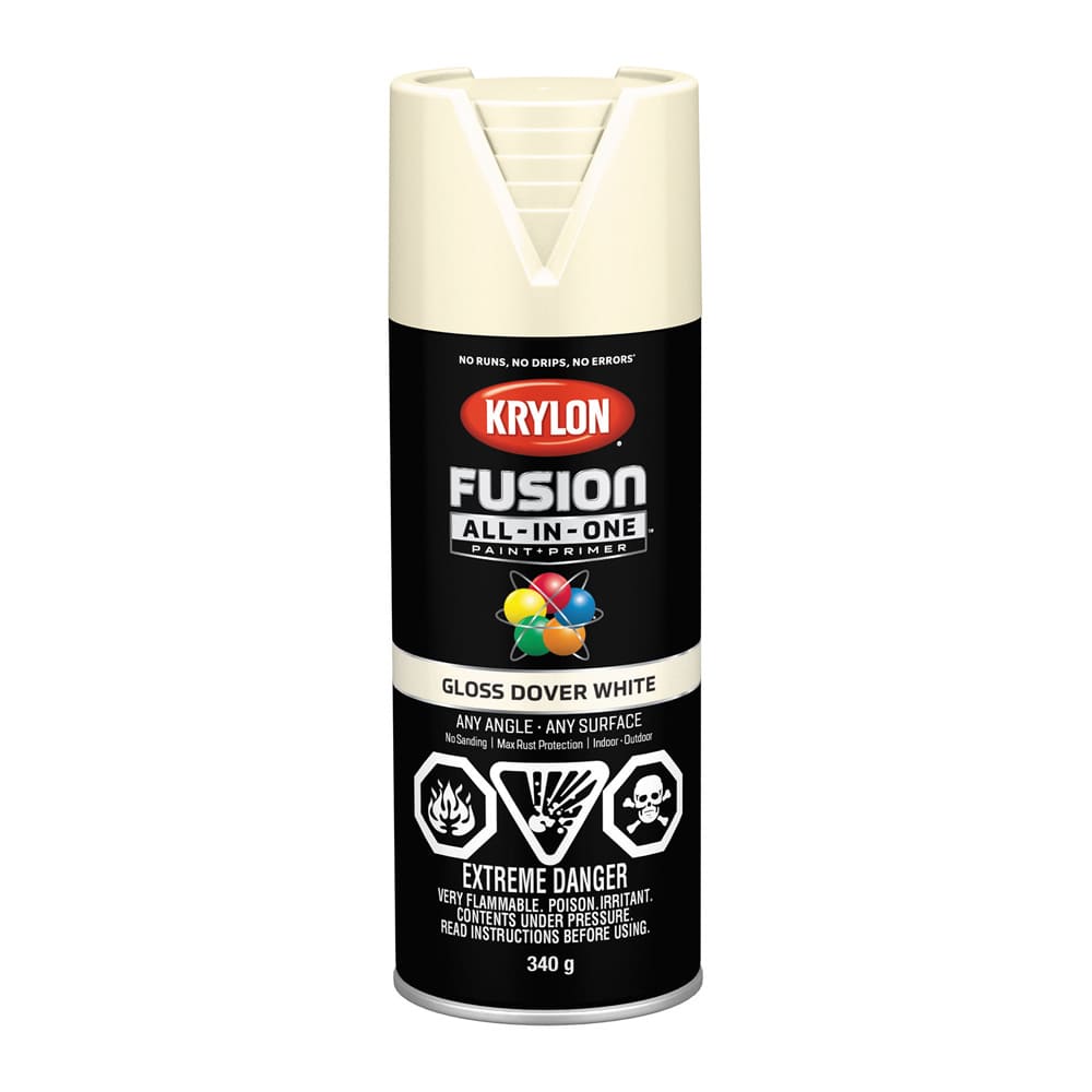 Peinture et apprêt Fusion All-In-One blanc douvres lustré 340 g