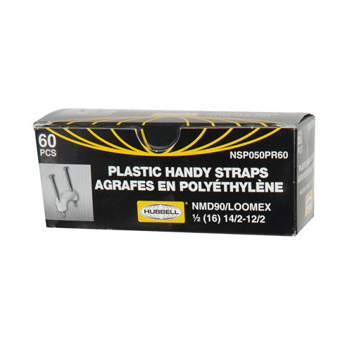 Crampes à fils avec clous 1/2 po Pqt/60