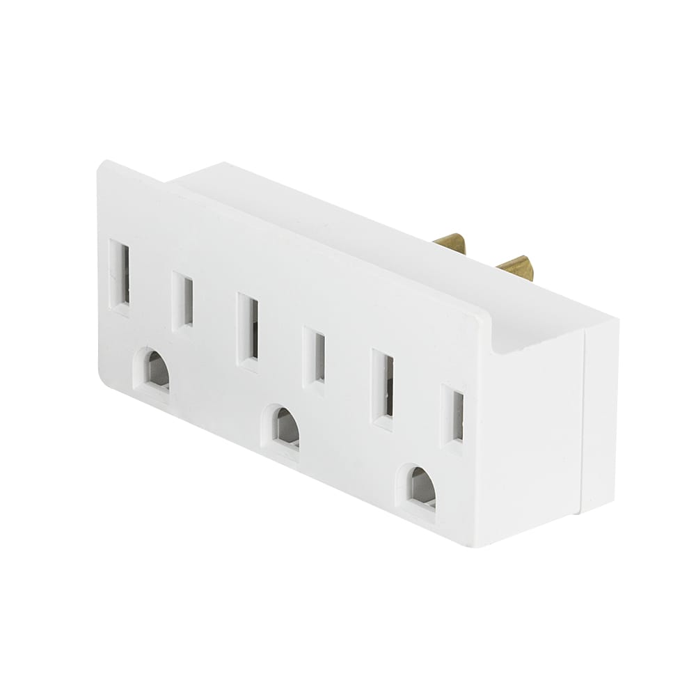 3-Outlet Wall Adapter White