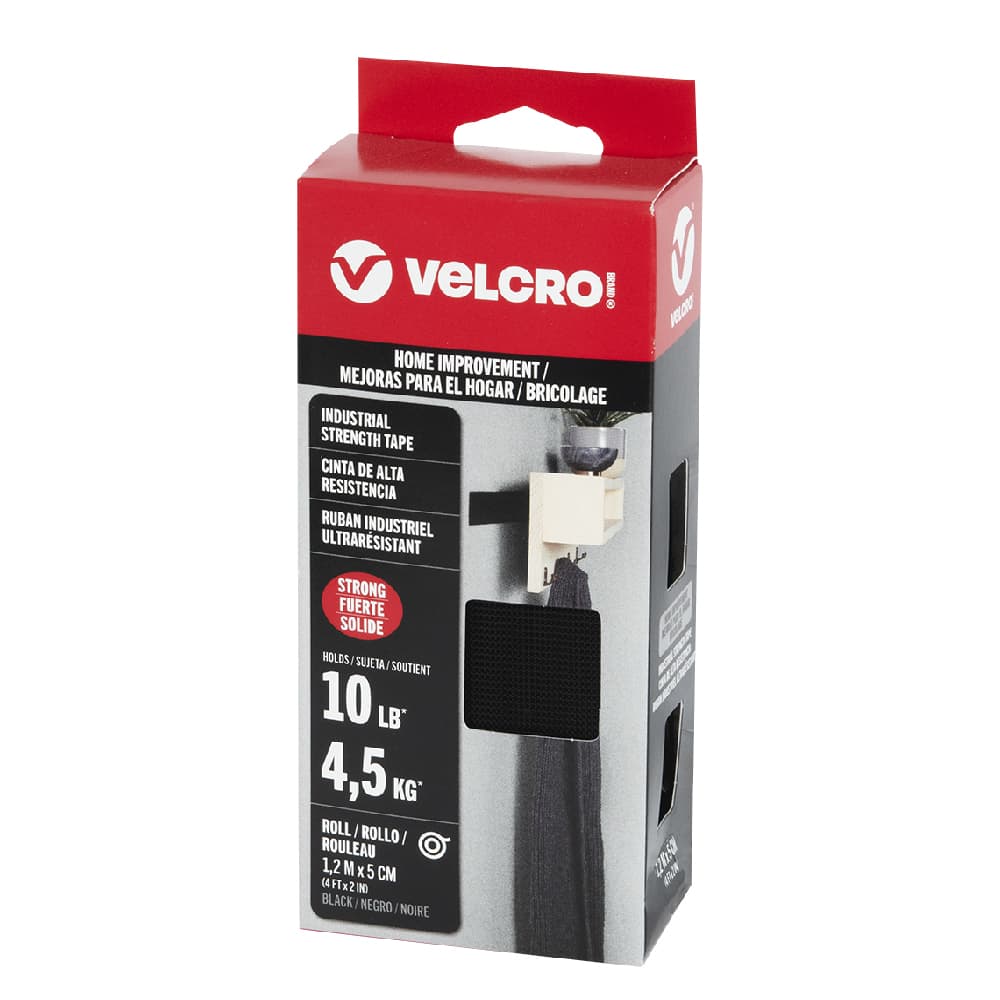 Bande adhésive VELCRO® 2 po x 4 pi Qualité industrielle noir