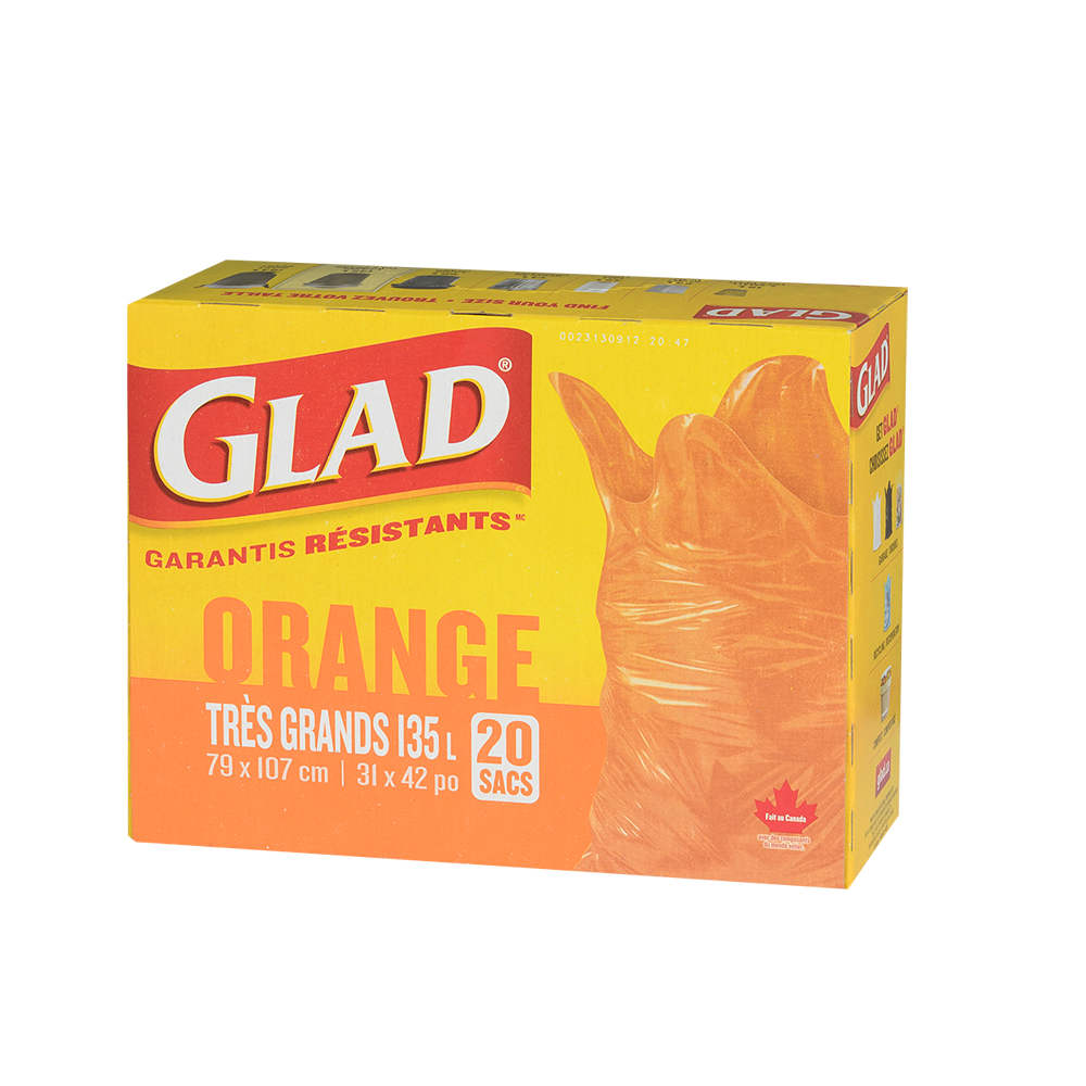 Sacs de jardin orange 135 L Pqt/20