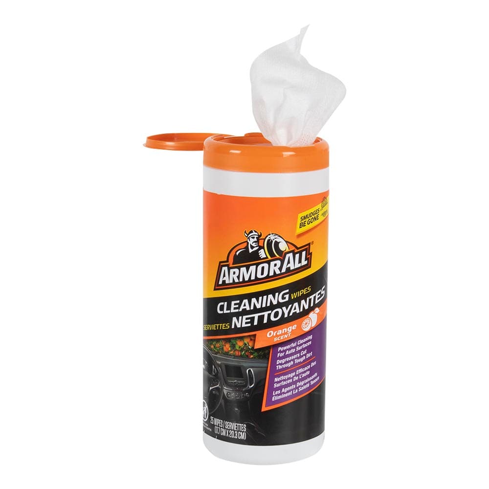 Orange Cleaning Wipes for Car Pkg/25