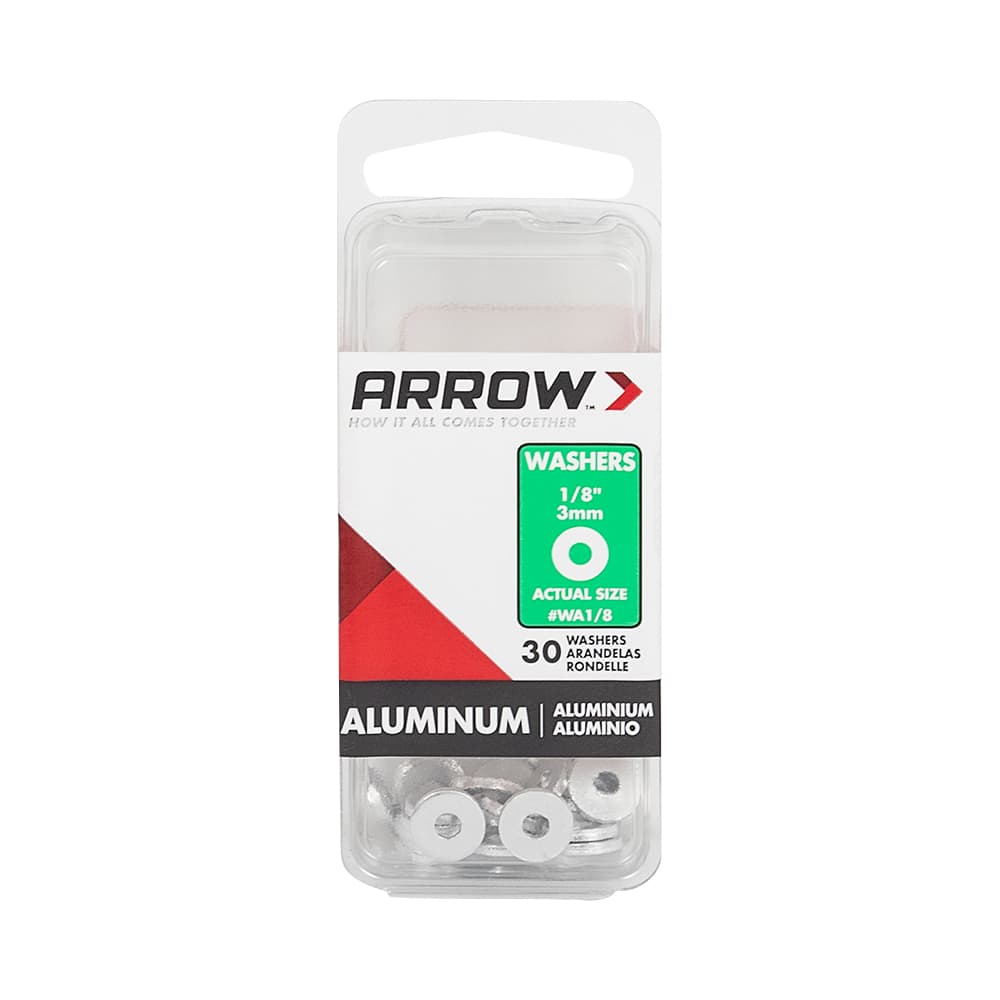 Rondelles d'aluminium 1/8 po Pqt/30