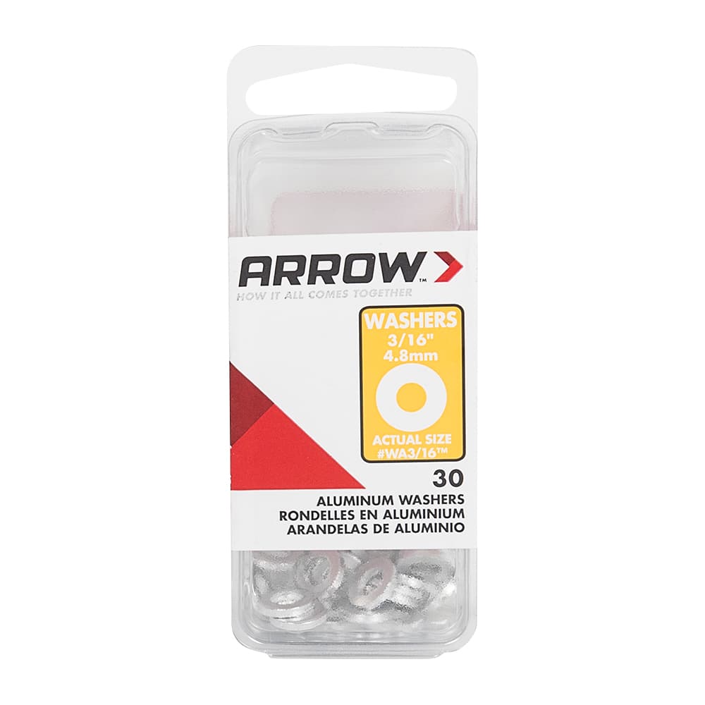 Rondelles d'aluminium 3/16 po Pqt/30