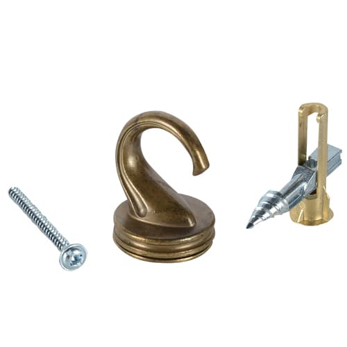 Crochet pivotant pour plafond