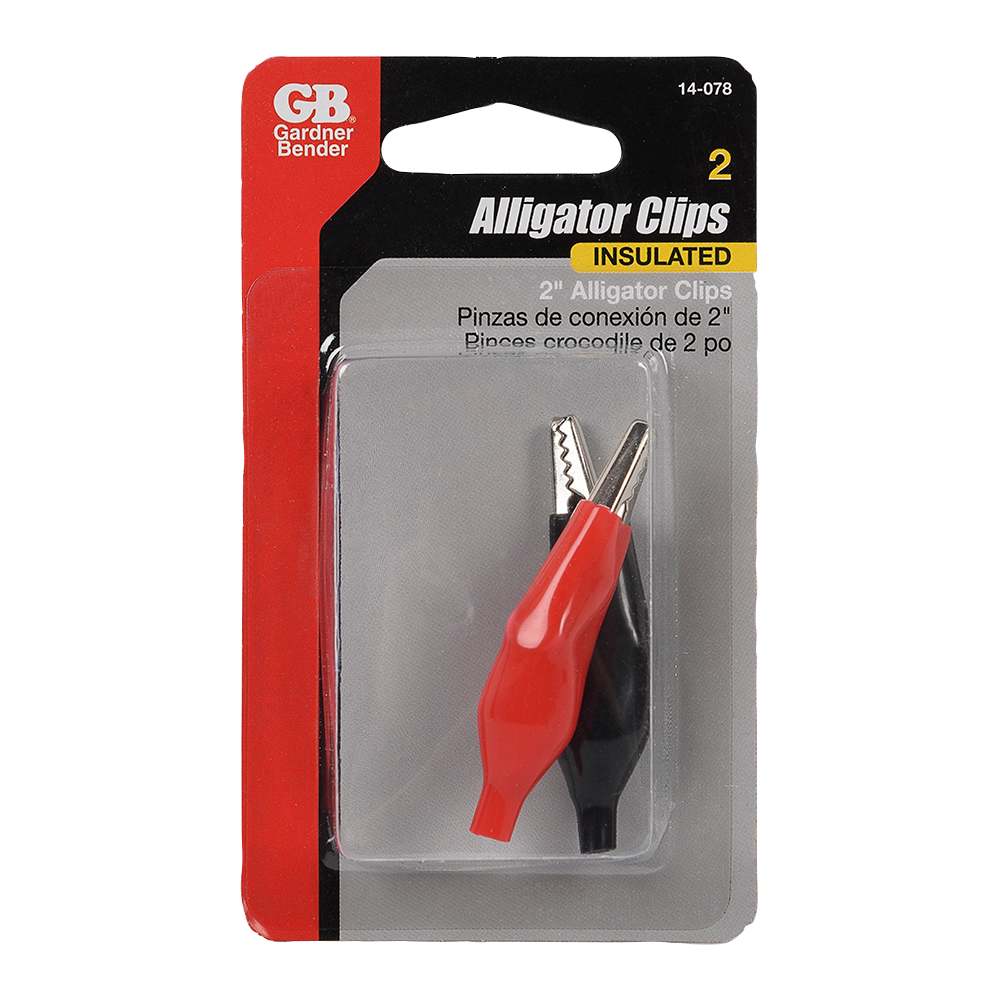 Insulated Alligator Clips 2 in. Pkg/2