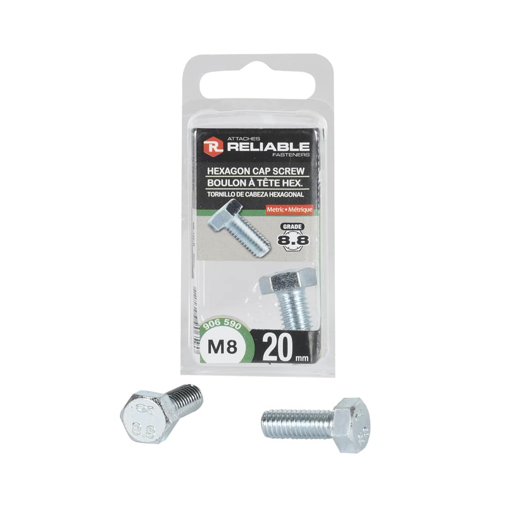 Boulons hexagonaux métriques M8 x 20 mm Pqt/3