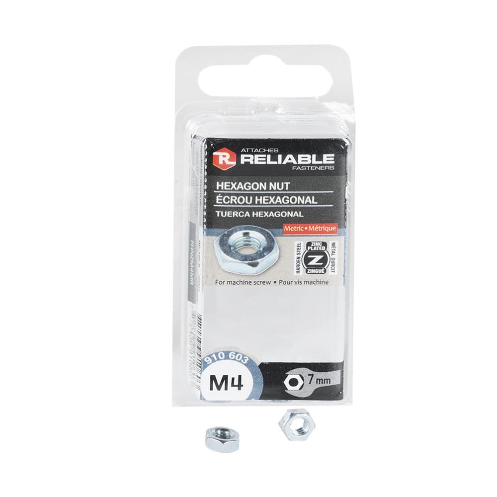 Écrous hexagonaux métriques M4 Pqt/8