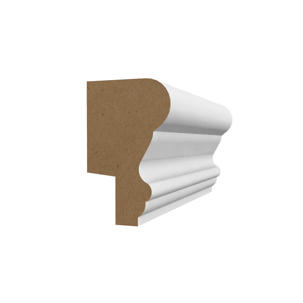 Cimaise en fibre de bois 1 1/8 po x 1&nbsp;3/4&nbsp;po&nbsp;x 8 pi