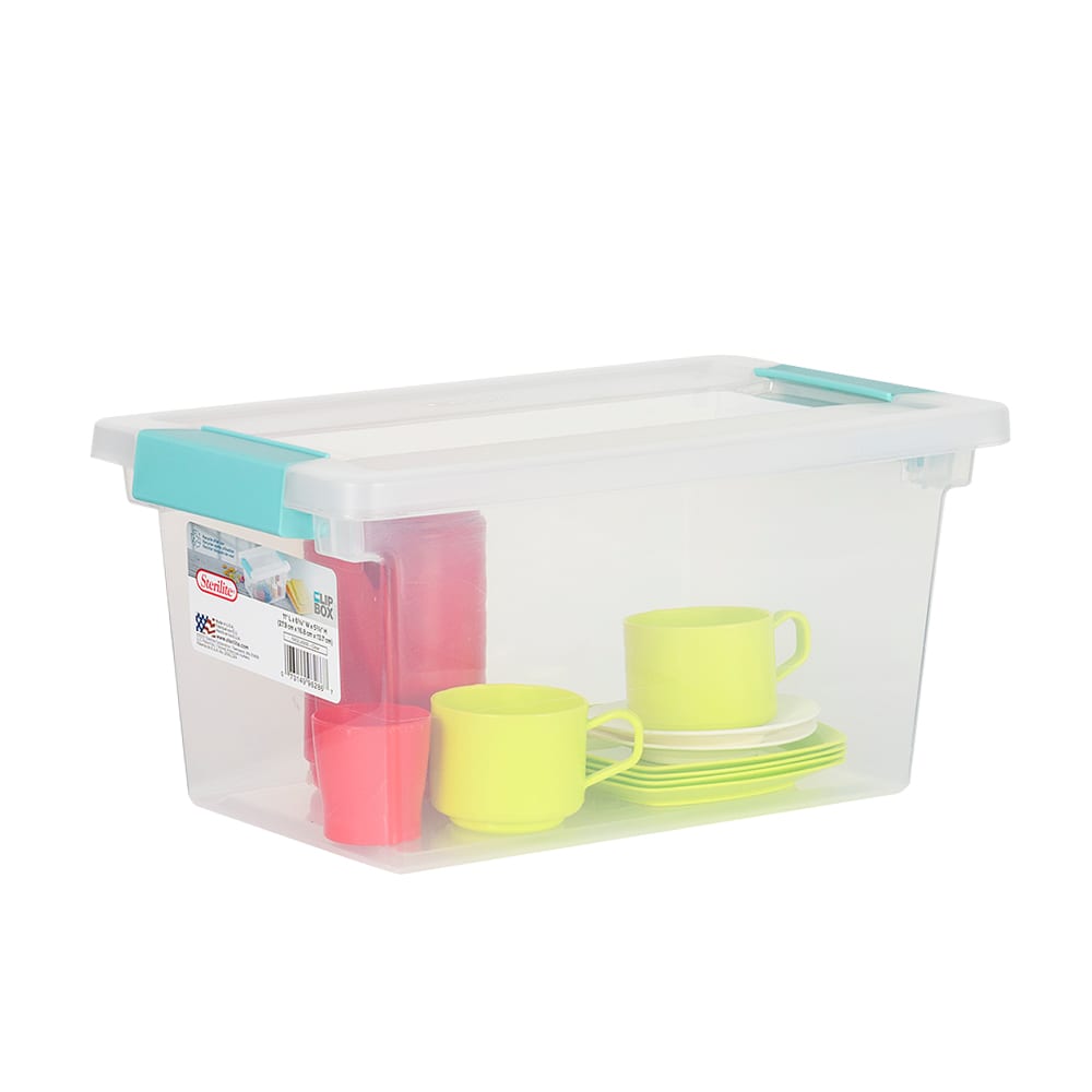 Bac de rangement avec couvercle clip moyen