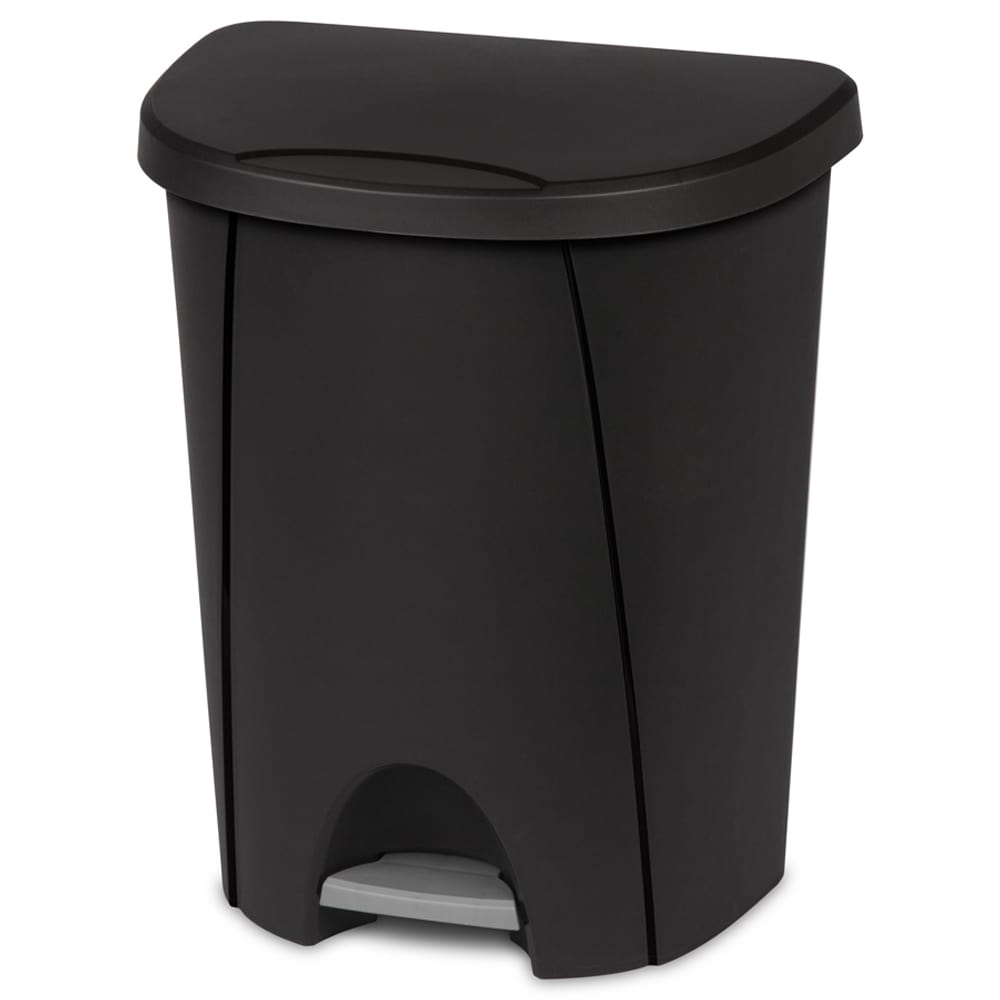 Pedal Trash Bin Black 25 L