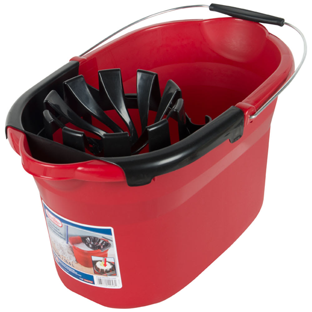 Seau gradué en plastique avec essoreuse 16,6 L