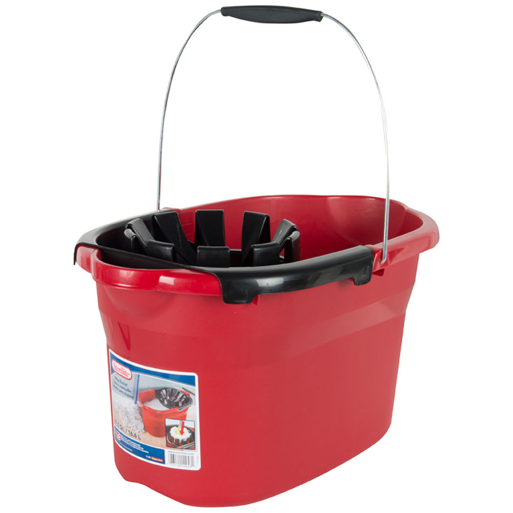 Seau gradué en plastique avec essoreuse 16,6 L