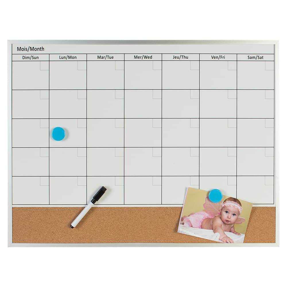 Dry-Erase Calendar & Bulletin Board