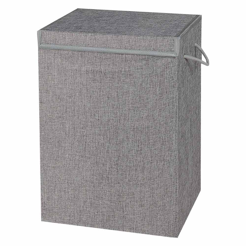 Panier à linge en polyester gris