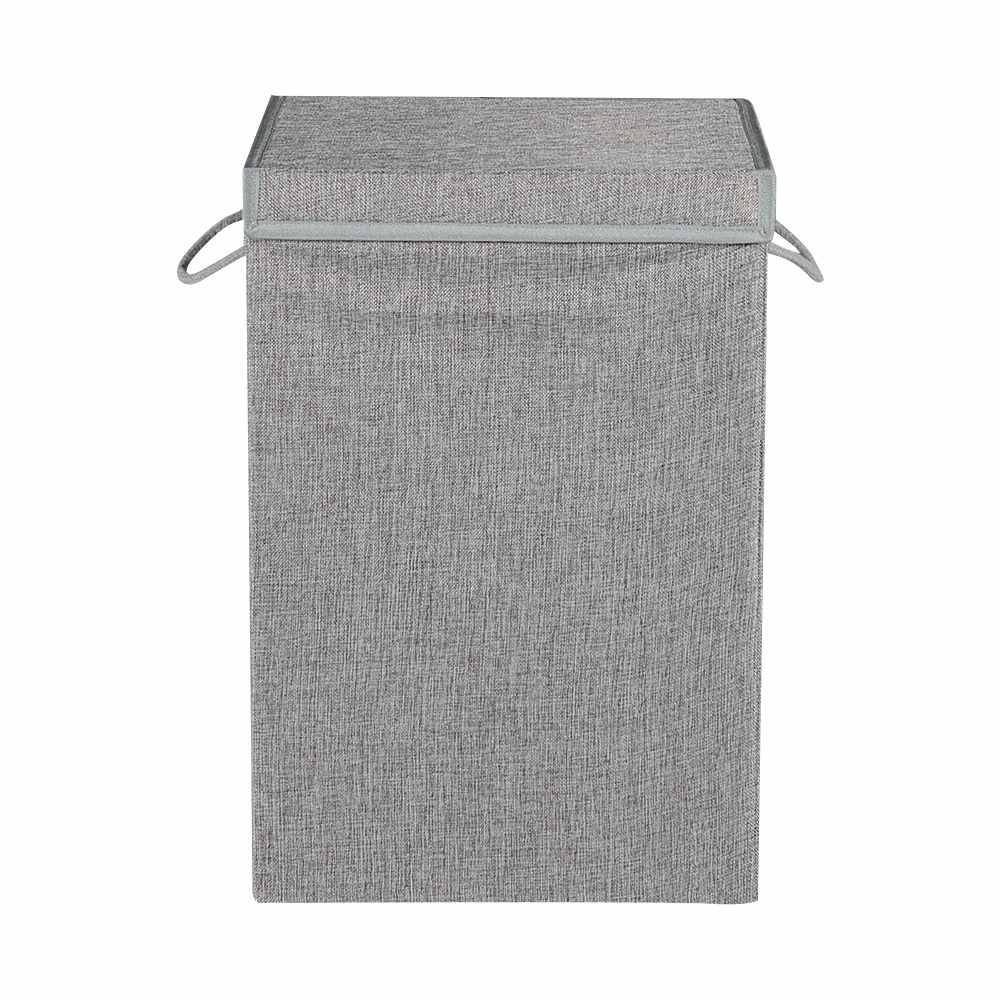 Panier à linge en polyester gris