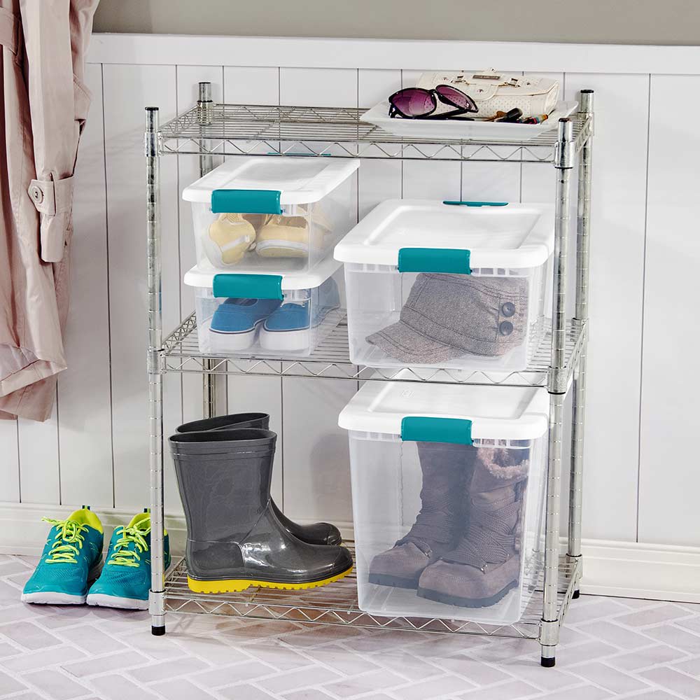 Bac de rangement avec couvercle clip 24 L