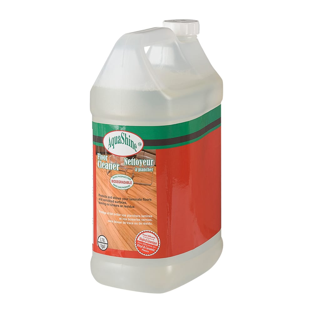 Nettoyant planchers de bois franc et surfaces laminées AquaShine 3,78&nbsp;L&nbsp;+&nbsp;800&nbsp;ml