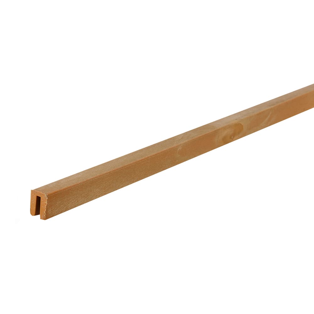 Moulure rainurée à treillis U cèdre 8 pi