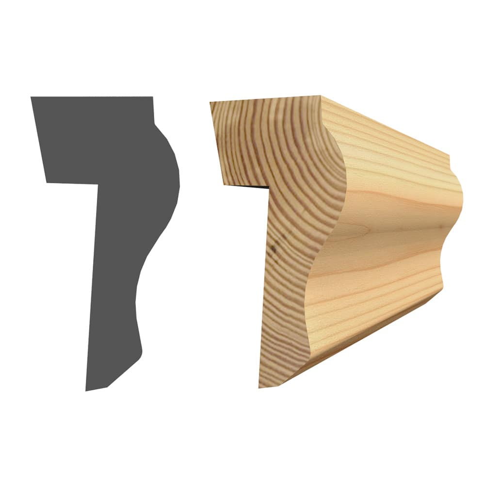 Cimaise en pin clair jointé 13/16 po x 1&nbsp;5/8&nbsp;po&nbsp;x 8 pi