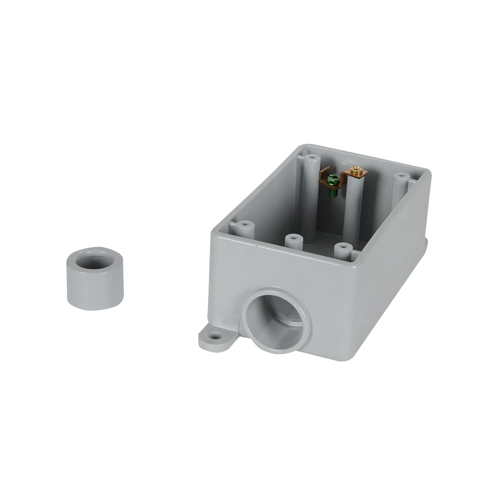 Boîte simple en PVC FSE  1/2 po-3/4&nbsp;po