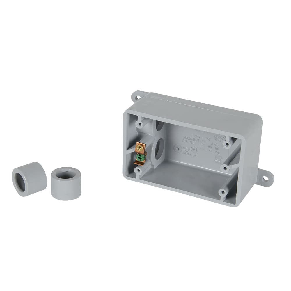 Boîte simple en PVC FFS  1/2 po-3/4&nbsp;po