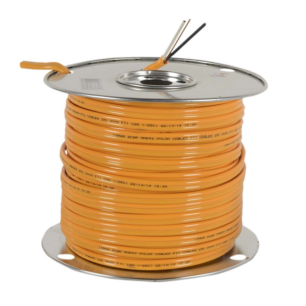 Fil électrique d'intérieur NMD-90, 10/2 orange vrac