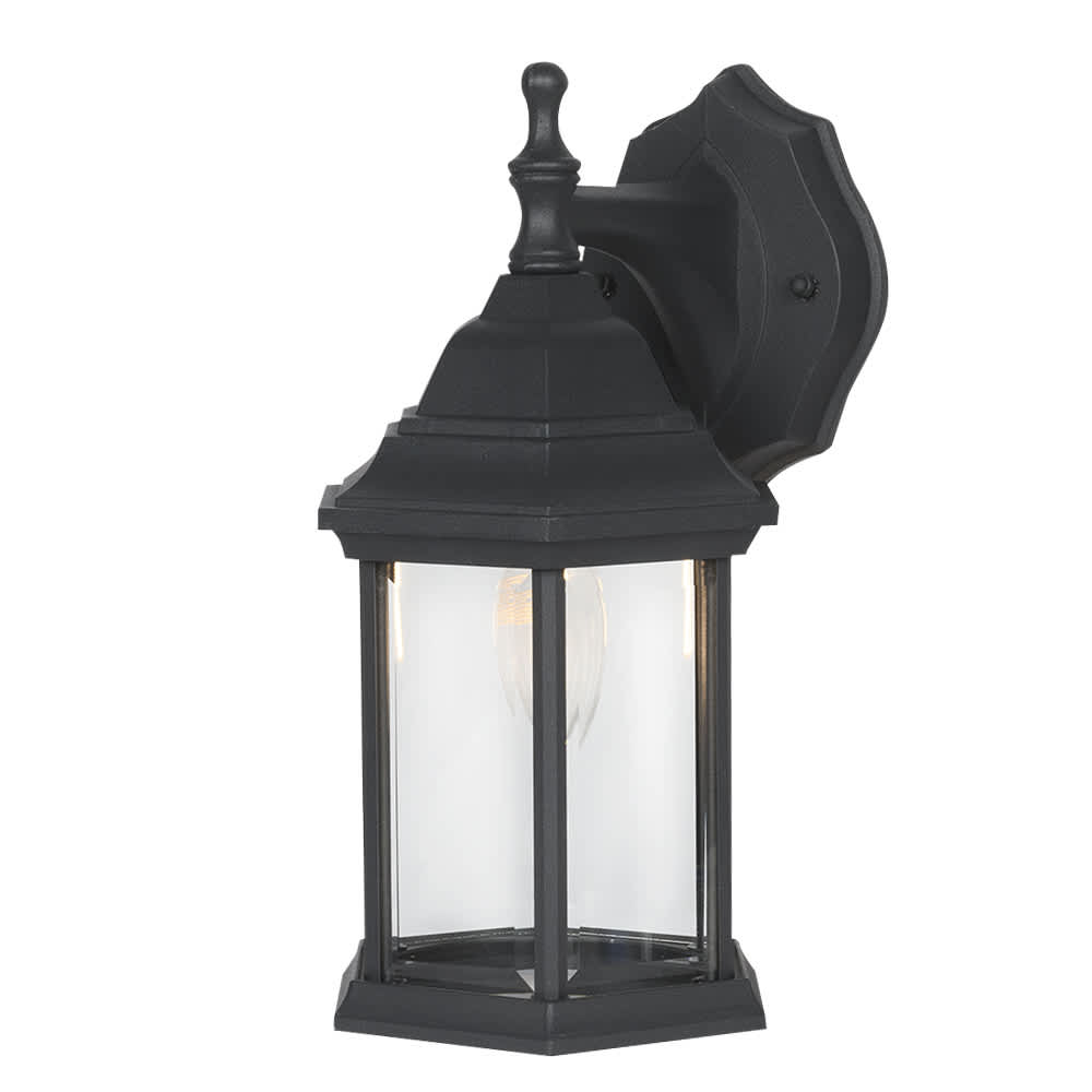 Applique murale d'extérieur noire 1 lumière