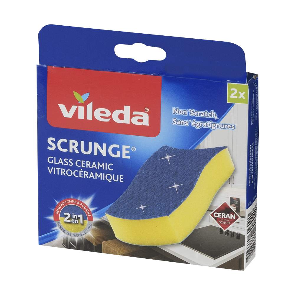 Tampons nettoyants pour vitrocéramique Pqt/2 VILEDA